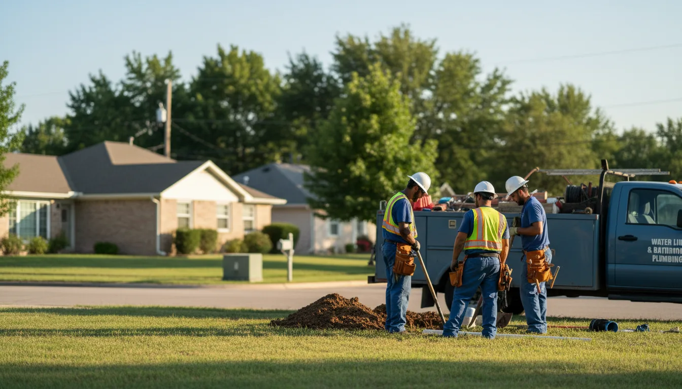 Residential water line and bathroom plumbing service in Albertson, NY